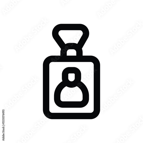 id card line icon. Clean and minimalist vector icon for websites, mobile apps, presentations, and logos. Fully scalable and customizable for any project.