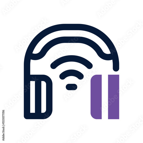 headphone duotone icon. Sleek and modern vector icon for websites, mobile apps, marketing materials, and corporate design. Fully scalable and ready to use.