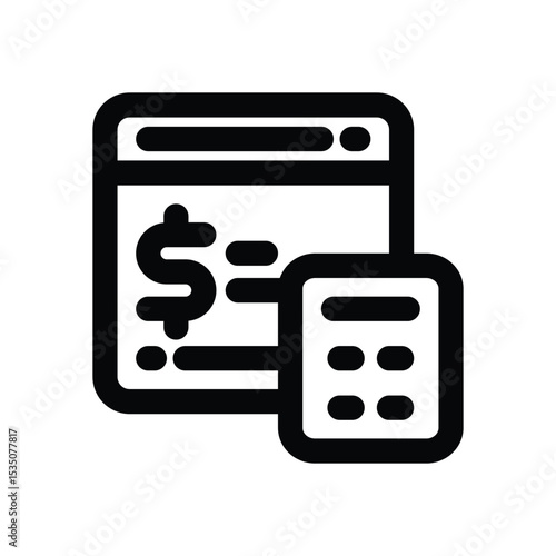 payroll line icon. Clean and minimalist vector icon for websites, mobile apps, presentations, and logos. Fully scalable and customizable for any project.