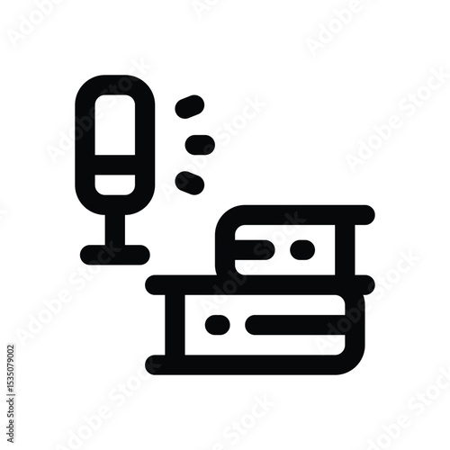 audio book line icon. Clean and minimalist vector icon for websites, mobile apps, presentations, and logos. Fully scalable and customizable for any project.