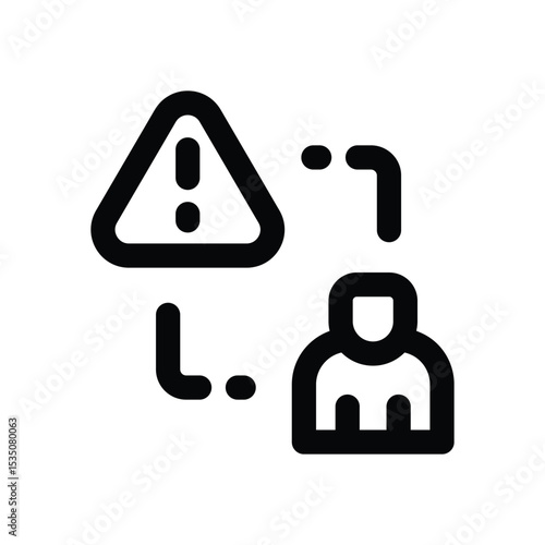 risk line icon. Clean and minimalist vector icon for websites, mobile apps, presentations, and logos. Fully scalable and customizable for any project.