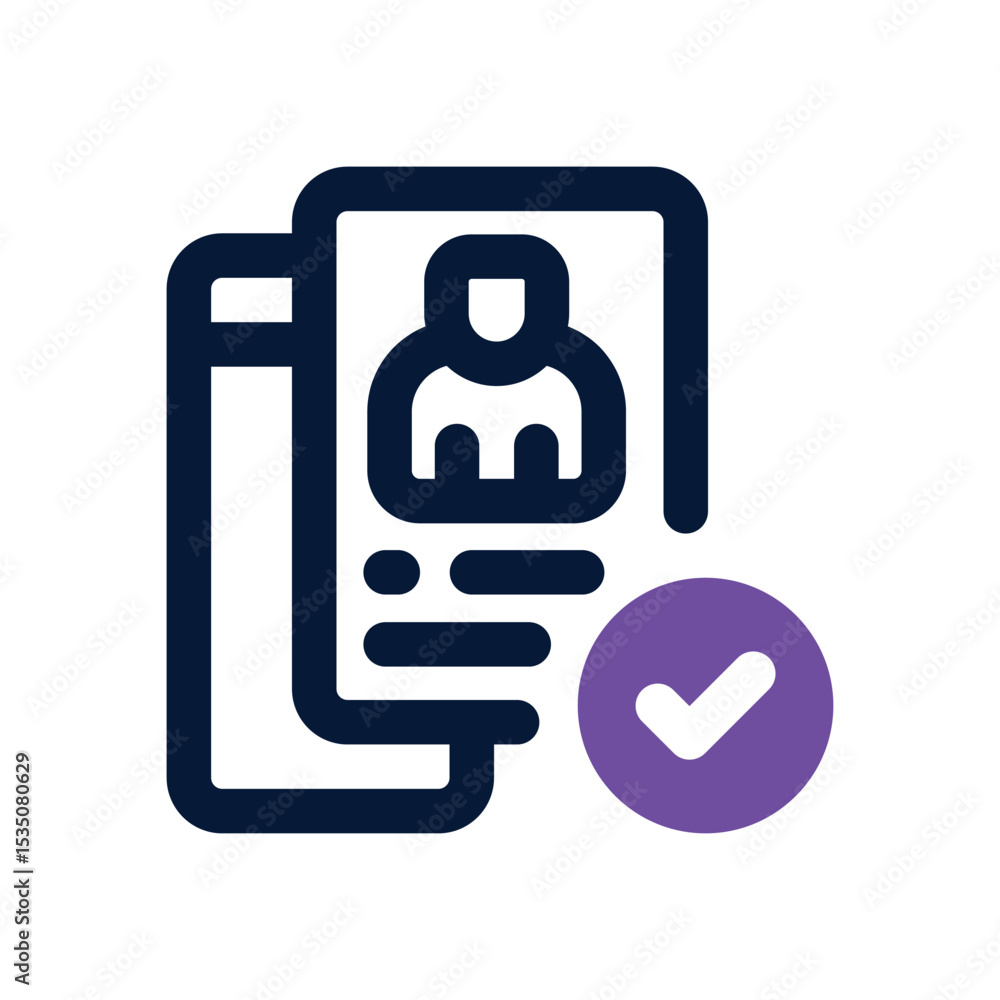 Fototapeta premium approved duotone icon. Sleek and modern vector icon for websites, mobile apps, marketing materials, and corporate design. Fully scalable and ready to use.