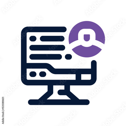 computer duotone icon. Sleek and modern vector icon for websites, mobile apps, marketing materials, and corporate design. Fully scalable and ready to use.