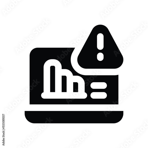risk glyph icon. Strong and solid vector icon for websites, mobile interfaces, presentations, and visual branding. High quality and easy to edit.