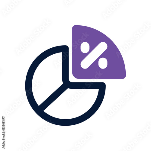 Photos pie chart duotone icon