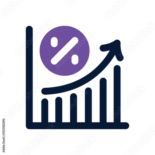 increase duotone icon. Sleek and modern vector icon for websites, mobile apps, marketing materials, and corporate design. Fully scalable and ready to use.
