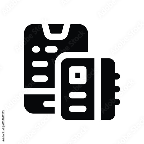 travel diary app glyph icon. Strong and solid vector icon for websites, mobile interfaces, presentations, and visual branding. High quality and easy to edit.