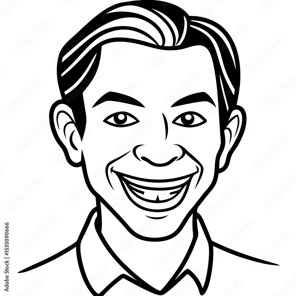A vector of a smiling face A vector of a smiling face