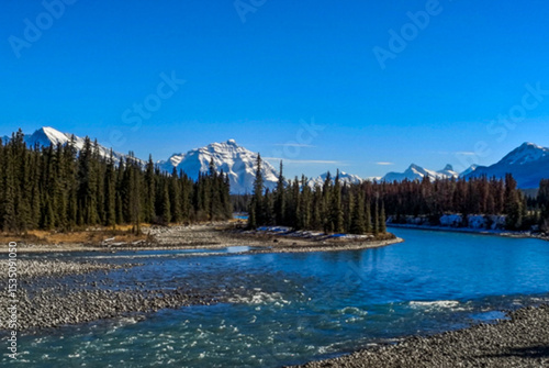 Fotografia Route des glaciers entre le parc national de Jasper et de Banff au Canada