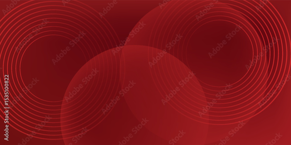 Obraz premium Abstract red background with glowing curve lines. Modern shiny red gradient geometric circle lines pattern. Futuristic concept.