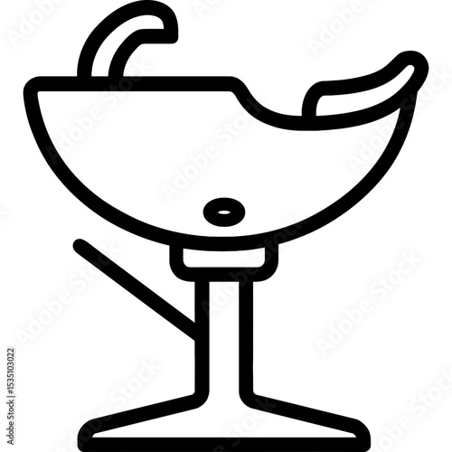 Hair washing basin outline icon vector