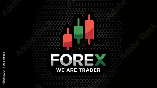 Modern forex trading logo design featuring candlestick charts ideal for financial branding and company identity needs