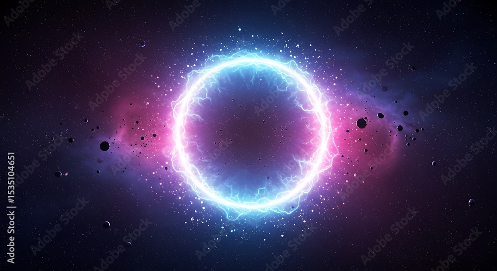 Obraz premium Cosmic Ring of Energy in Nebulae