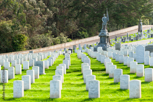 San Francisco National Cemetery in California. The memorial area is administered by the US Department of Veterans Affairs