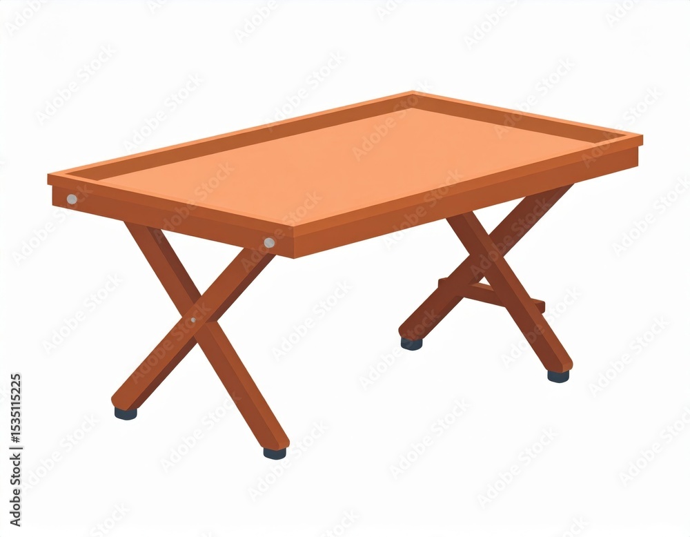 Folding Wooden Coffee Table In Light Orange Folding Wooden Coffee Table In Light Orange