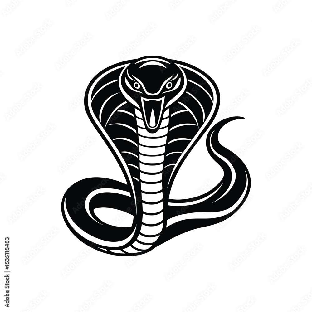Fototapeta premium Cobra Tattoo icon vector illustration