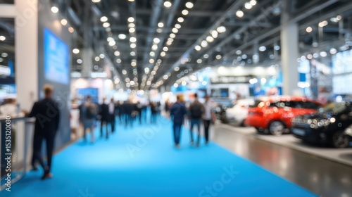 Wallpaper Mural blurred background of people walking on a fair exhibition Torontodigital.ca