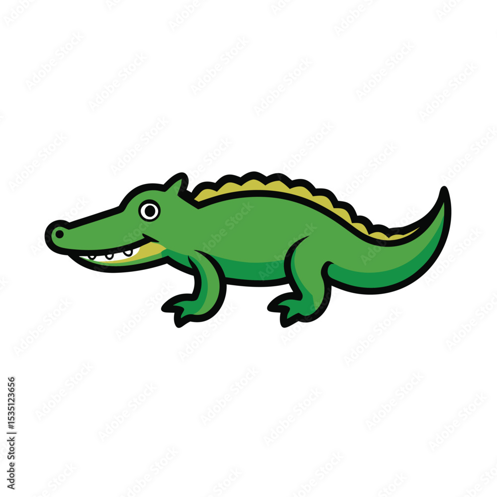 Fototapeta premium a powerful alligator icon vector illustration