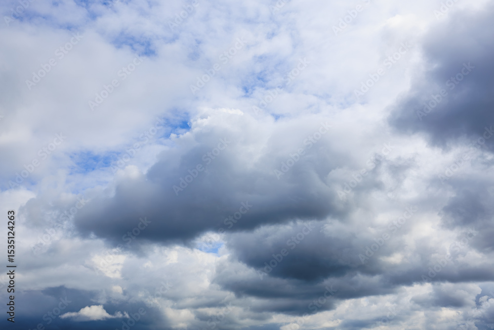 Overcast sky with thick gray clouds on a moody day Overcast sky with thick gray clouds on a moody day
