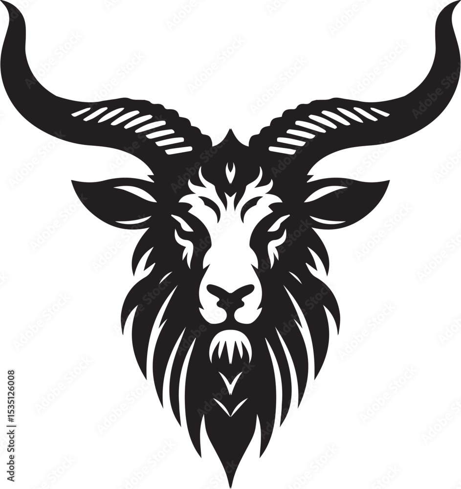 Obraz premium Majestic Mountain Goat Head 