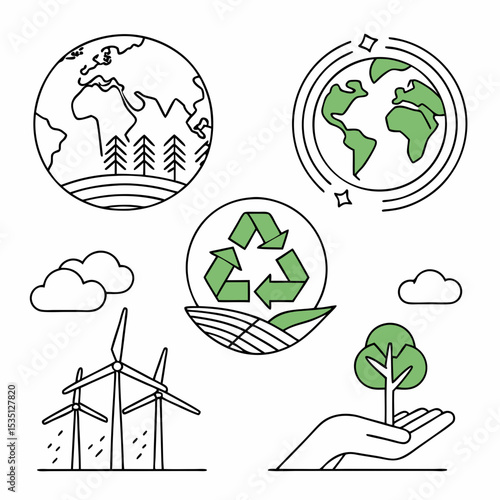 ecology icon set