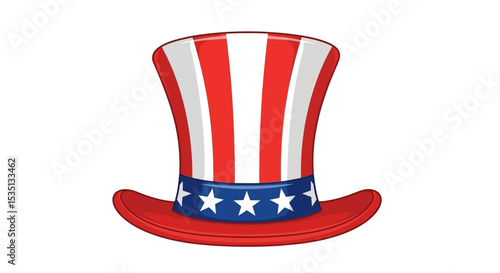 Patriotic Uncle Sam Top Hat American Symbol of Freedom and Independence