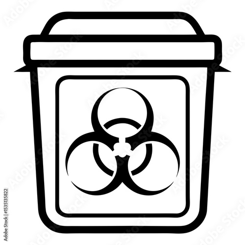 biohazard warning sign icon