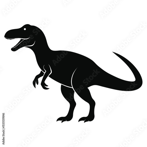 acrocanthosaurus dinosaur silhouette icon isolated on white background