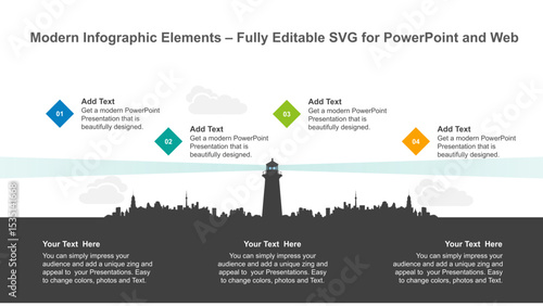 Modern Infographic Elements – Fully Editable SVG for PowerPoint, Web, Illustrator, and most vector-based applications. Ideal for presentations, infographics, and business slide designs.