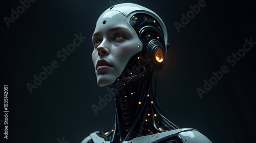 Cybernetic Humanoid Face