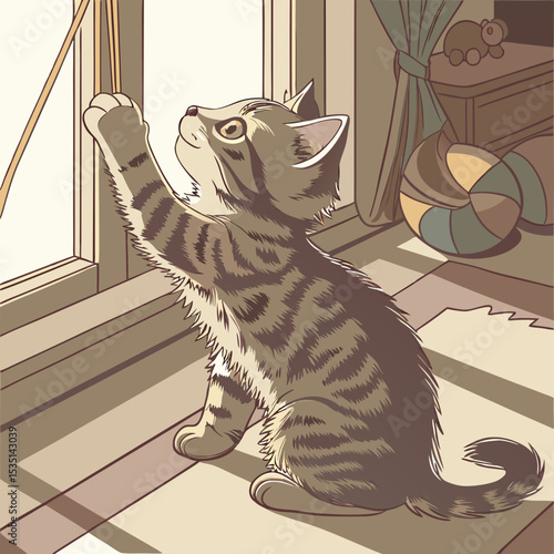 happy kitten rope toy