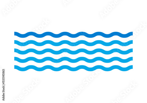 Líneas de trazo azul onduladas representando olas de mar