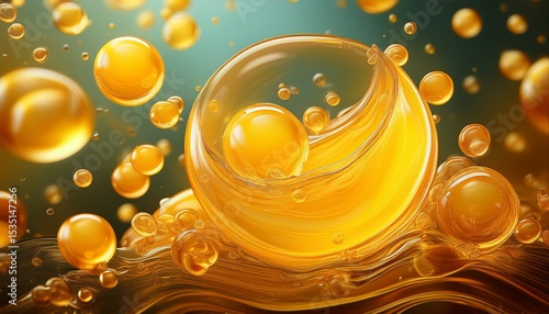 organic vitamin c serum gel solution background