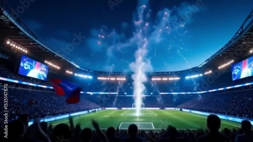 stadium lights at night
