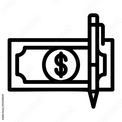 cheque line icon