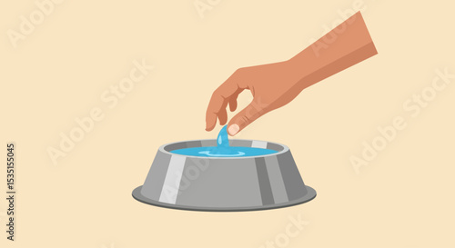 Adding Fresh Water to Pet Bowl Hydration for Happy Pets