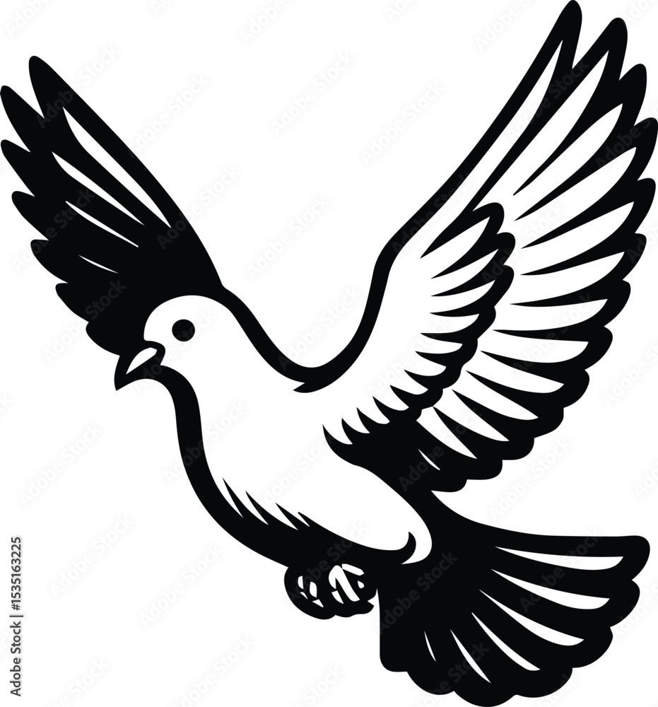 Obraz premium Pigeon bird flying - Dove bird on transparent background