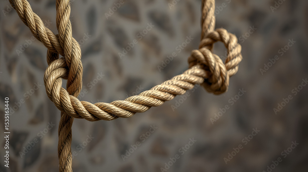 Rope noose covered with snake skin texture for execution by hanging Rope noose covered with snake skin texture for execution by hanging
