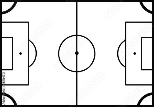 Soccer football field outline design