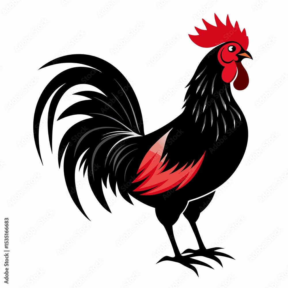 Fototapeta premium rooster isolated on white background