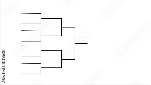 Tournament Bracket Simple Design, Eight Participants