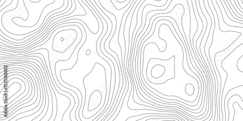Abstract Topographic Map Lines Background – High-Resolution Black and White Contour Pattern for Modern Geometric Design and Mapping Projects