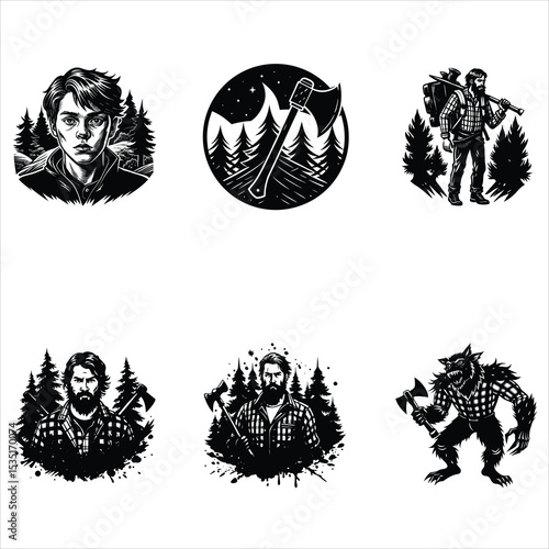 Lumberjack Silhouette Lumberjack 