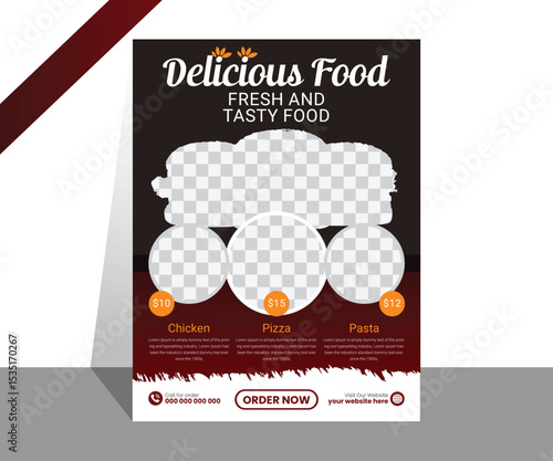 Appetizing food poster with vibrant colors, mouthwatering dishes, and bold text to tempt taste buds and highlight delicious menu items.