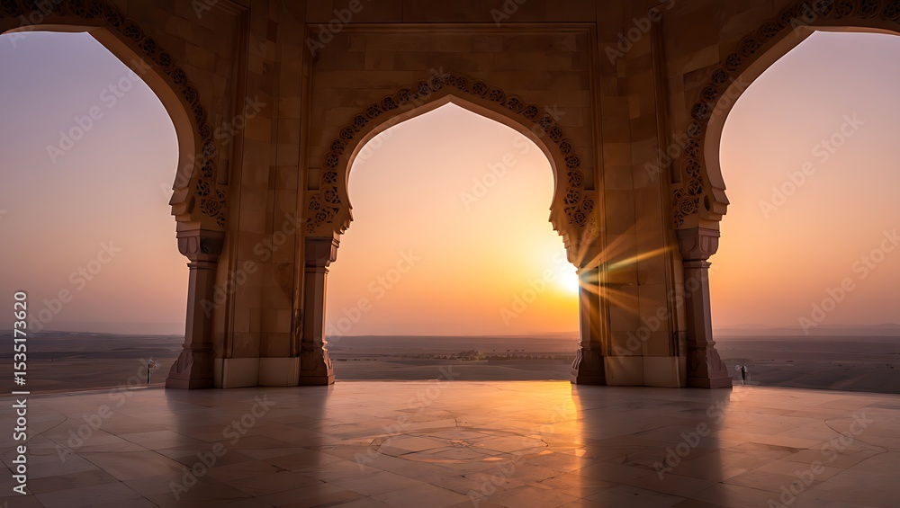 Majestic Sunrise Through Ancient Arches A Breathtaking Architectural View Majestic Sunrise Through Ancient Arches A Breathtaking Architectural View
