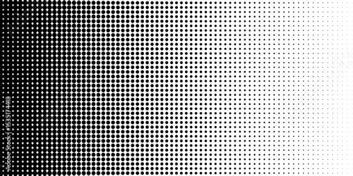 Set of halftone dots gradient pattern texture isolated on white background. Straight dotted spots using halftone circle dot raster texture. Vector blot half tone collection.