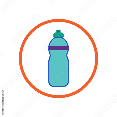 Fitness Water Bottle Vector Illustration For Gym And Healthy Lifestyle Branding