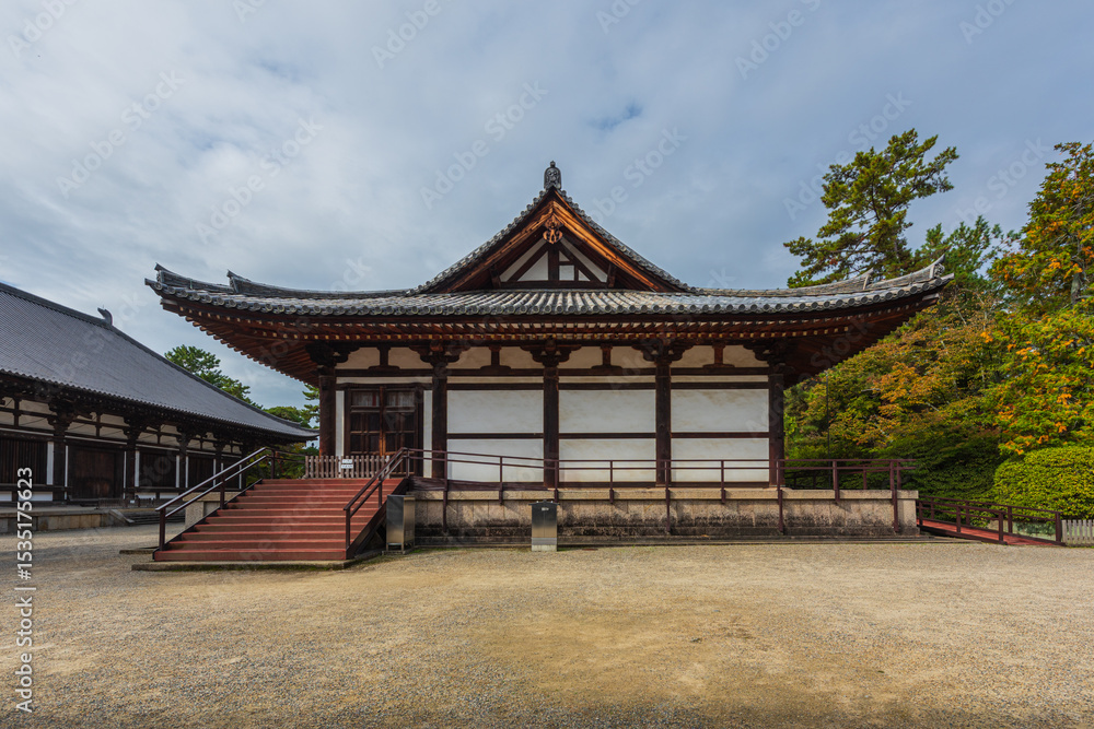 Obraz premium Toshodai-ji Temple is located in Nara City,Nara Prefecture,Japan is the head temple of the Ritsu Sect of Buddhism in Japan.UNESCO designated as World Heritage Site.