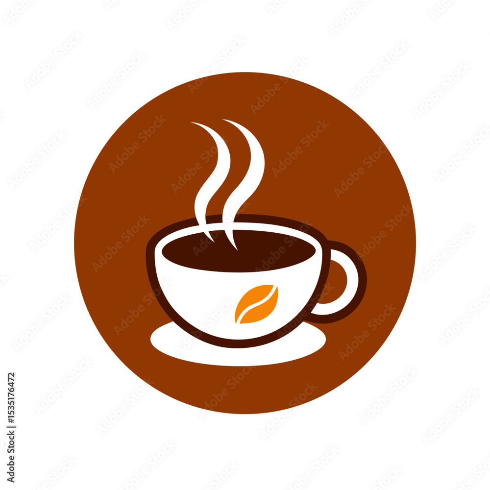Obraz premium Hot Coffee With Steam Vector Clipart For Cafe And Morning Themed Art Projects
