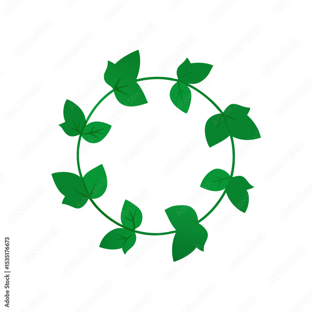 Obraz premium Elegant Ivy Leaves Vector Illustration For Decorative And Botanical Art Projects